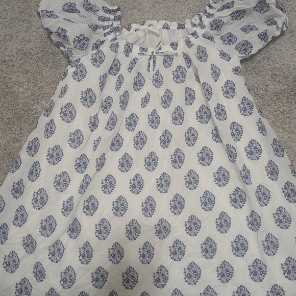 Crewcuts White and Blue Kids Casual Dress - Picture 1 of 3